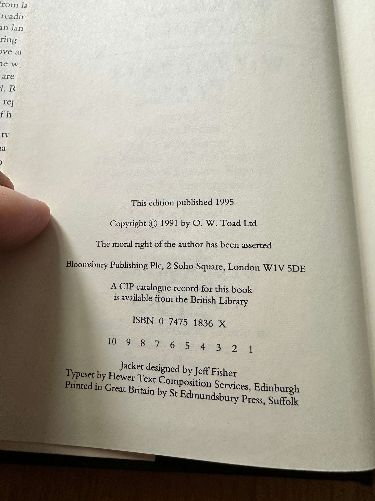 1995*1st* Wilderness Tips - Margaret Atwood (Bloomsbury Classics)