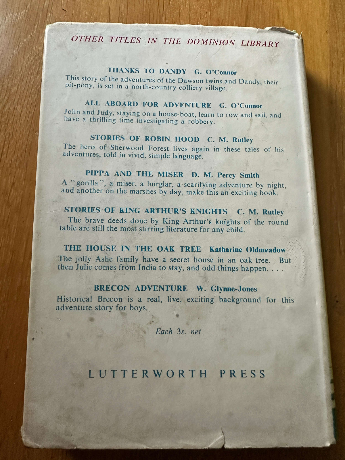 1950 A Waggon-Load Of Monkeys - D. M. Percy Smith (Dominion Library Series)(Lutterworth Press)