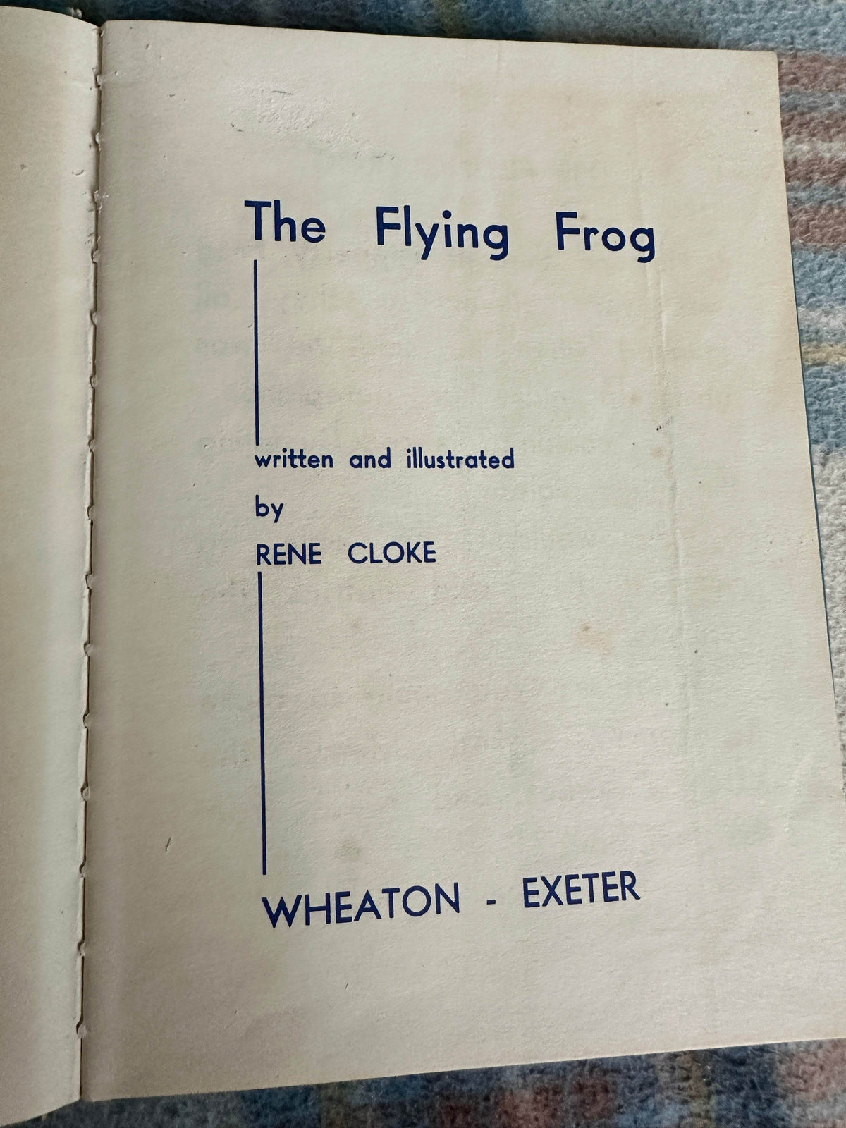 1958*1st* The Flying Frog - Rene Cloke(Wheaton Publisher) - Honeyburn Books (UK)