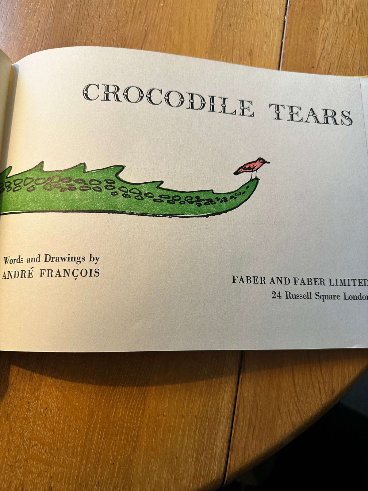 1955*1st* Crocodile 🐊 Tears - André François (Faber & Faber) French/English