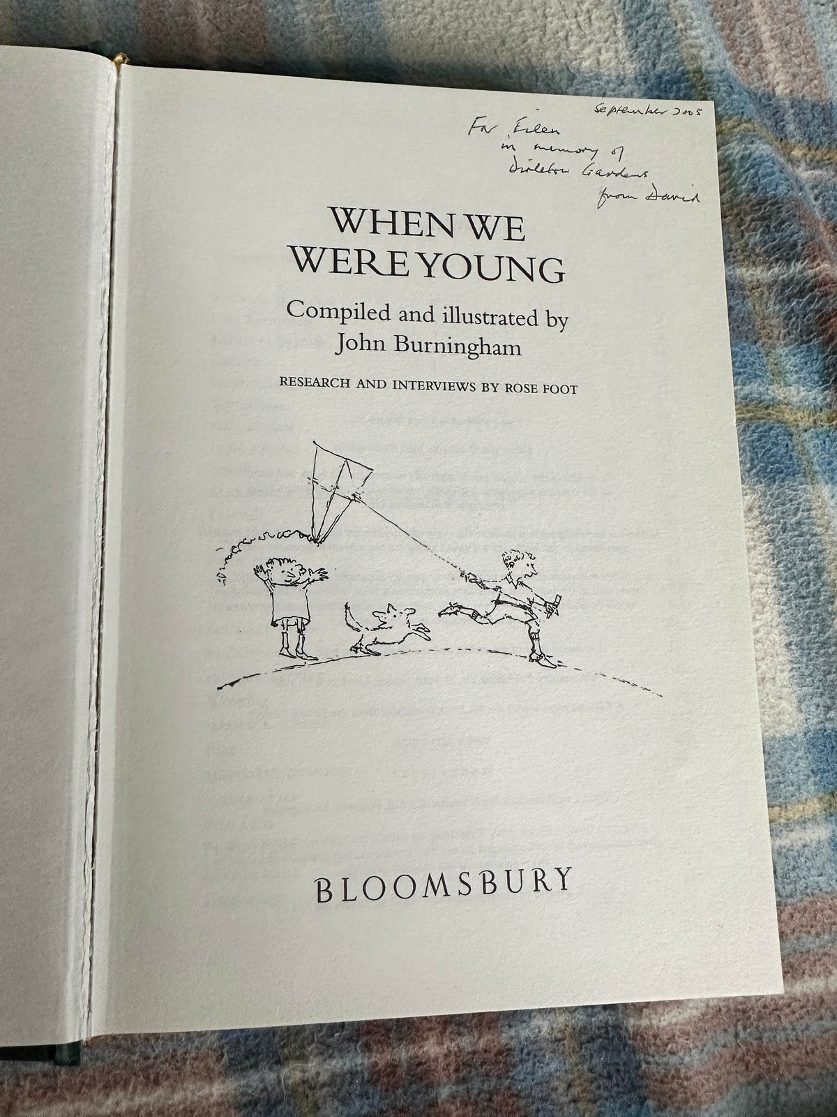 2004*1st* When We Were Young - John Burningham (Bloomsbury) UNICEF - Honeyburn Books (UK)