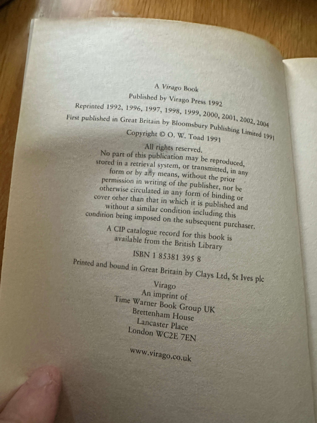 2004 Wilderness Tips - Margaret Atwood (Virago)
