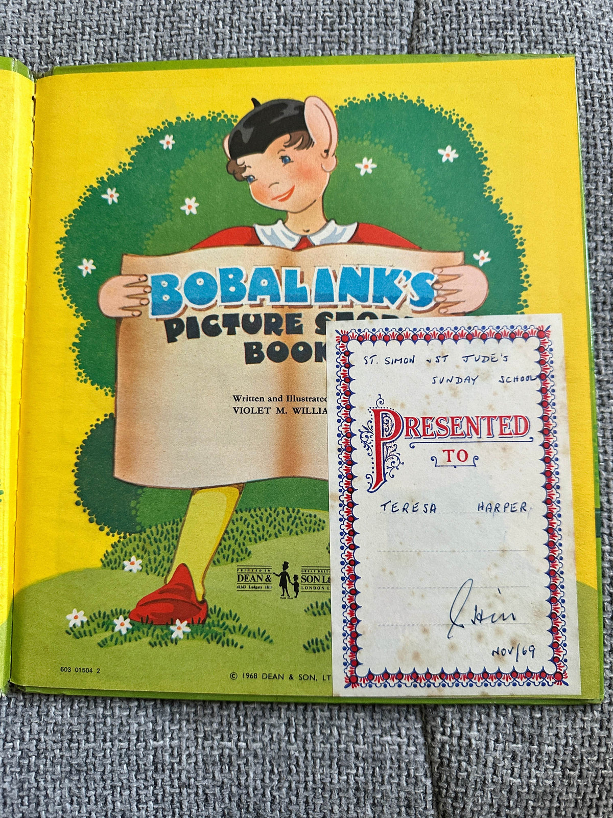 1968 Bobalink’s Picture Story Book - Violet M. Williams (Dean & Son Ltd) - Honeyburn Books (UK)