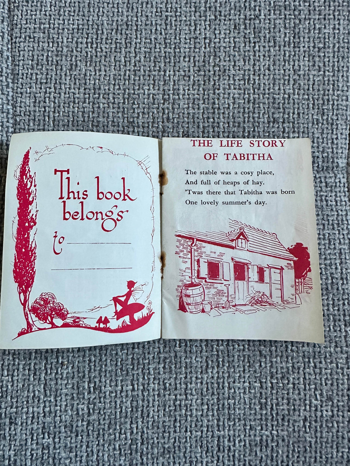 1930’s The Life Story Of Tabitha (No.2) Fairylite Midget Library - Honeyburn Books (UK)