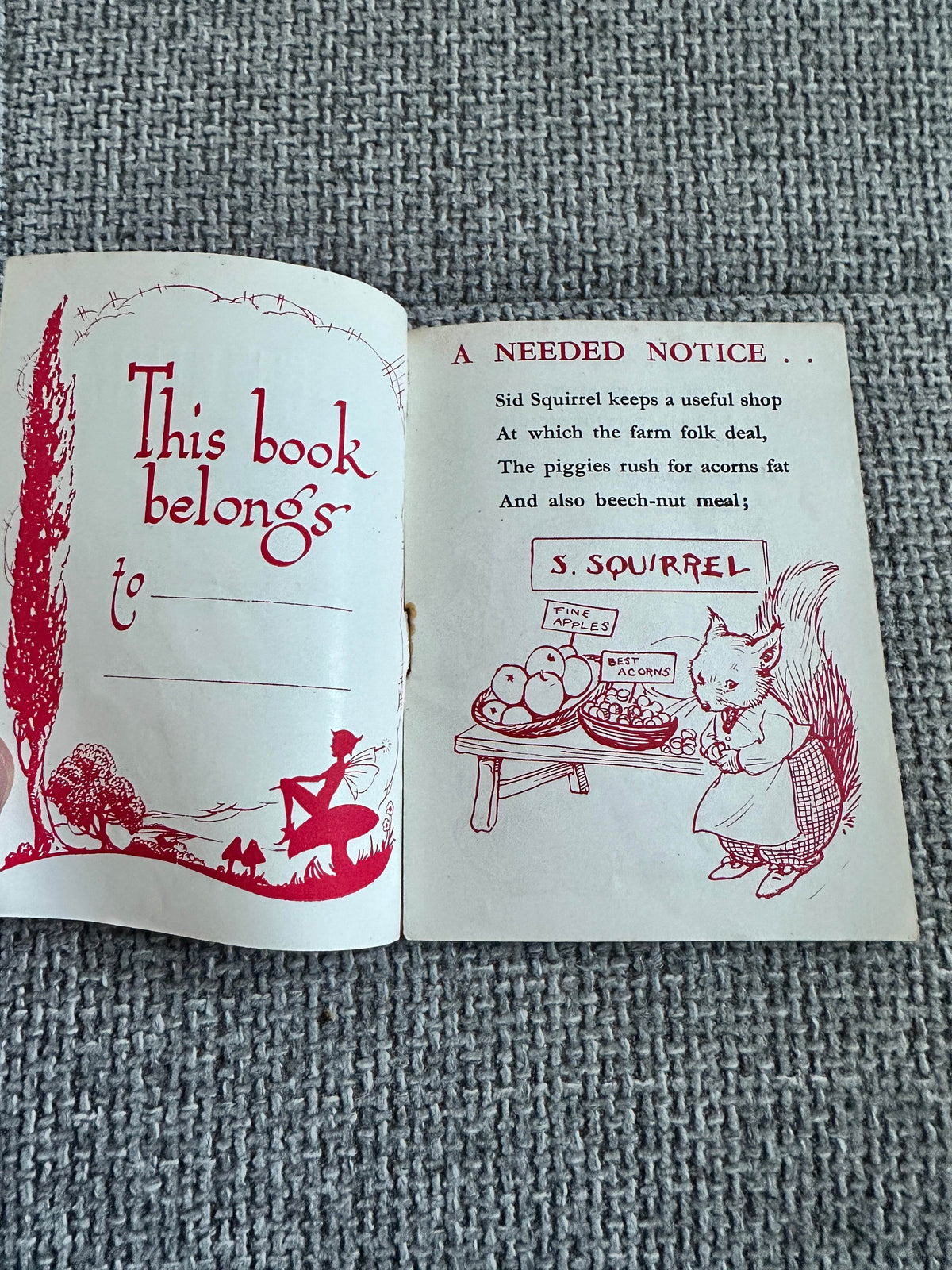 1930’s A Needed Notice (No.6) Fairylite Midget Library - Honeyburn Books (UK)