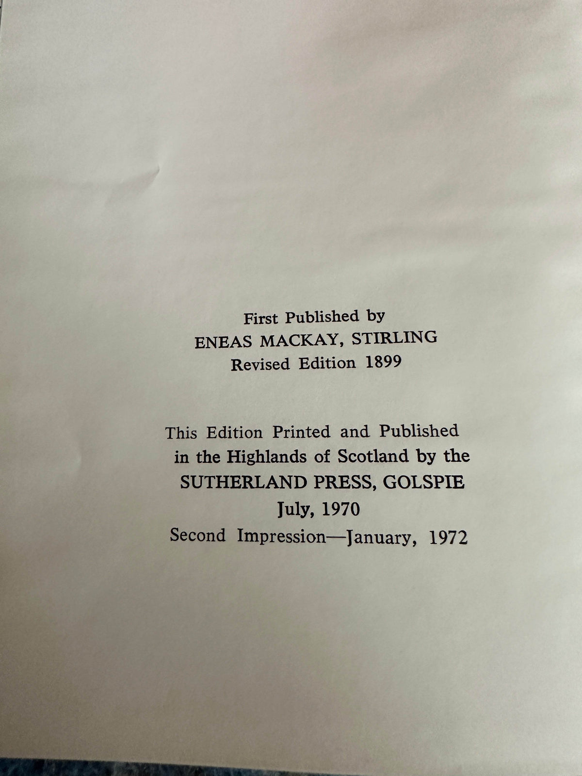 1972 The Prophecies Of The Brahan Seer(Coinneach Odhar Fiosaiche) - Alexander MacKenzie(Sutherland Press) - Honeyburn Books (UK)