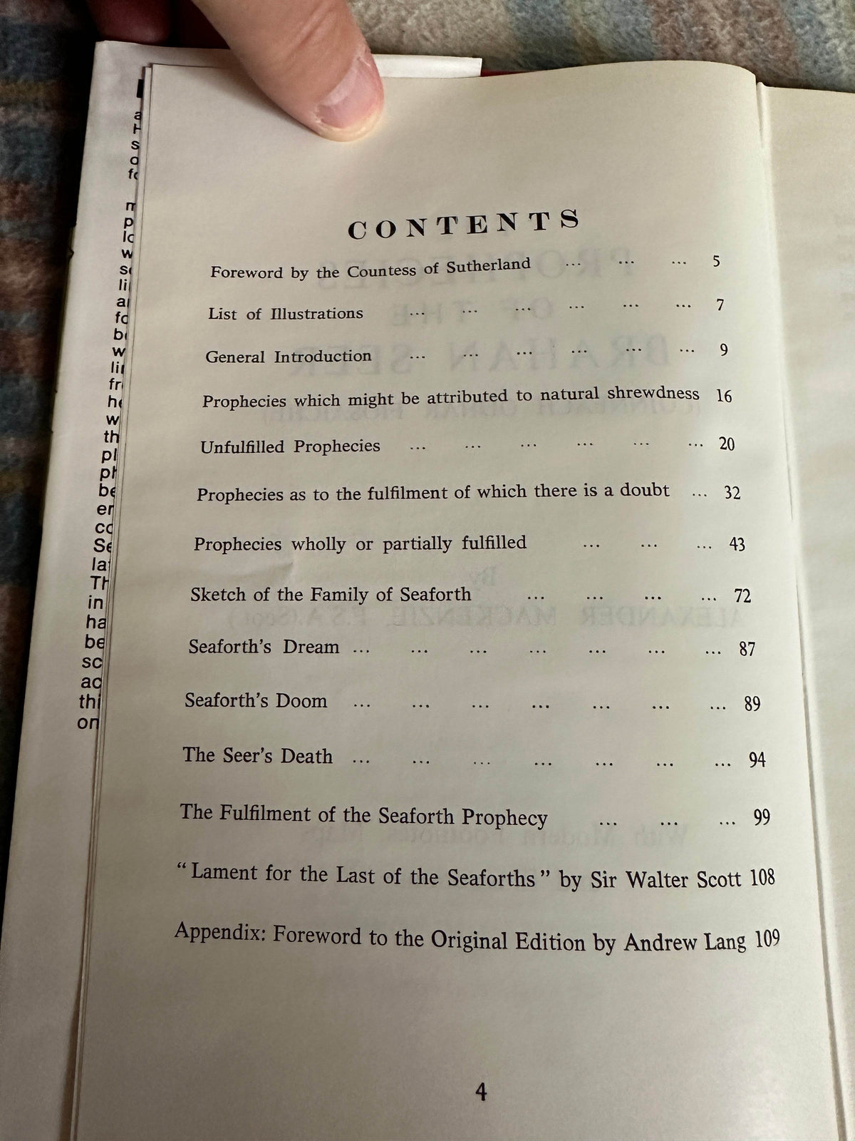 1972 The Prophecies Of The Brahan Seer(Coinneach Odhar Fiosaiche) - Alexander MacKenzie(Sutherland Press) - Honeyburn Books (UK)