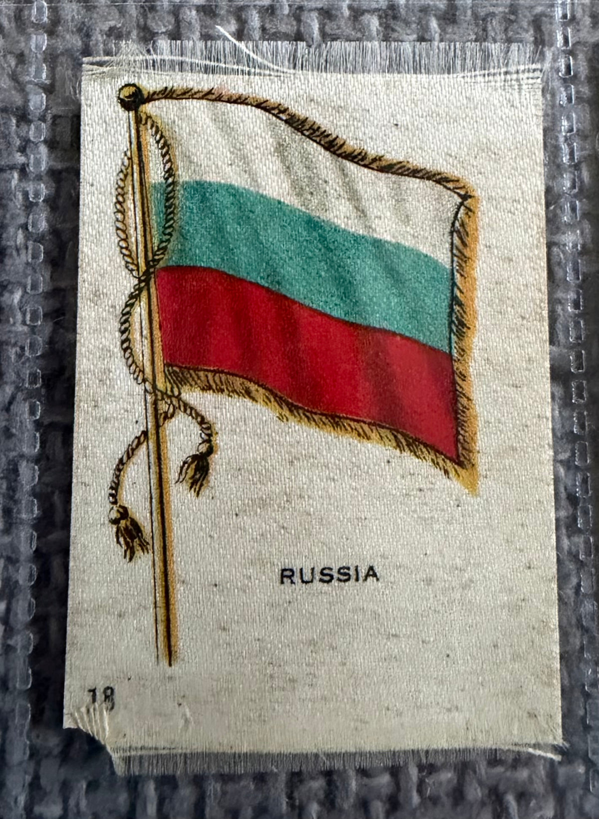 12 x Vintage Wix / B.D.V. Tobacco Silk Flag Cards — World Flags Collection c.1910s–1930s.