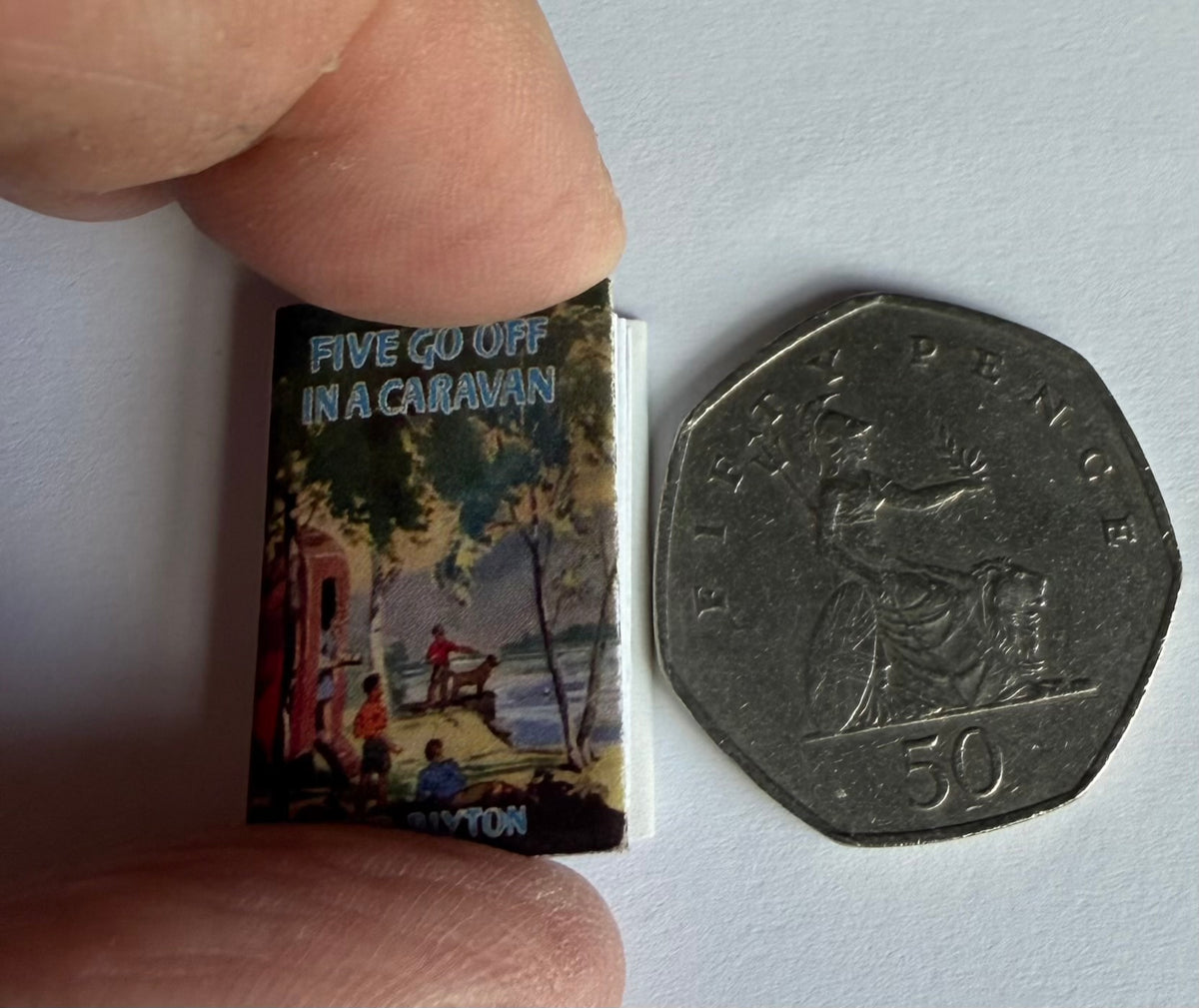 Five Go Off In A Caravan 1:12 scale 2x3 detachable dust jacket