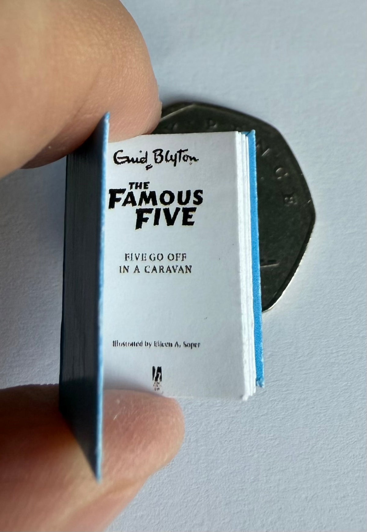 Five Go Off In A Caravan 1:12 scale 2x3 detachable dust jacket