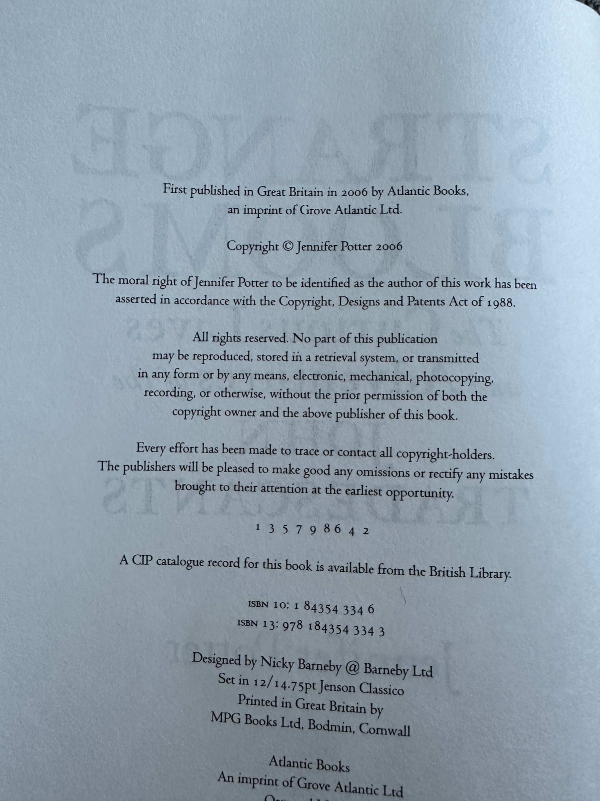 Strange Blooms first edition for sale from Honeyburn Books with detailed copyright information