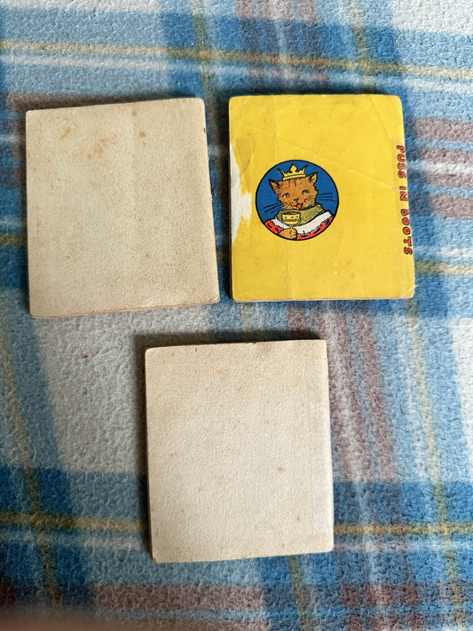 Three vintage children's cards featuring the Birn Brothers fairy tale books collection design