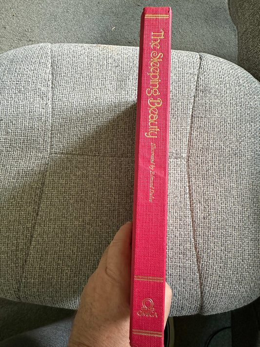The Stepping Beauty book with a vibrant red cover featuring Edmund Dulac illustrated fairytales