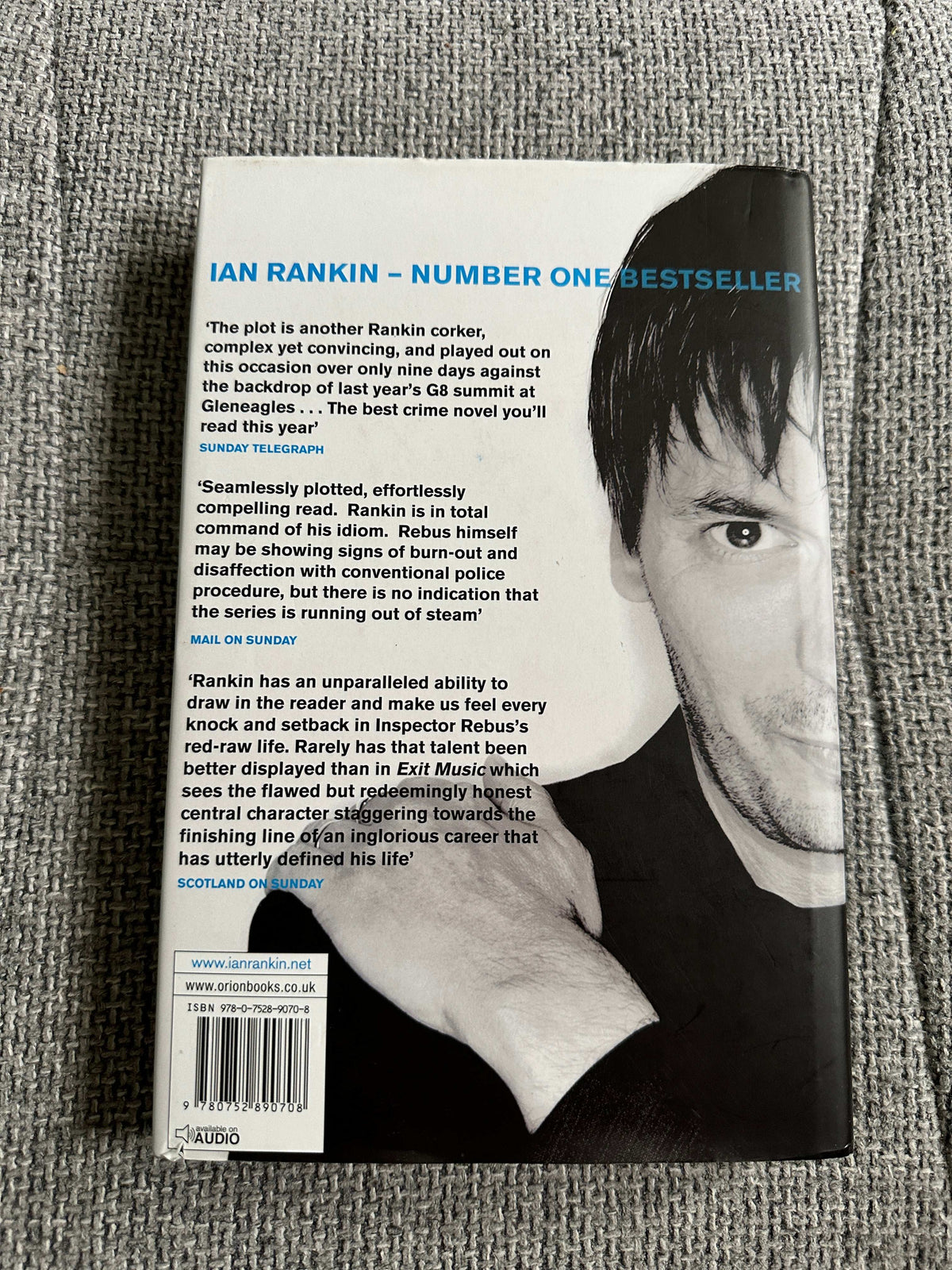 Back cover of the 2008 Doors Open hardback for sale featuring Ian Rankin's biography and book details