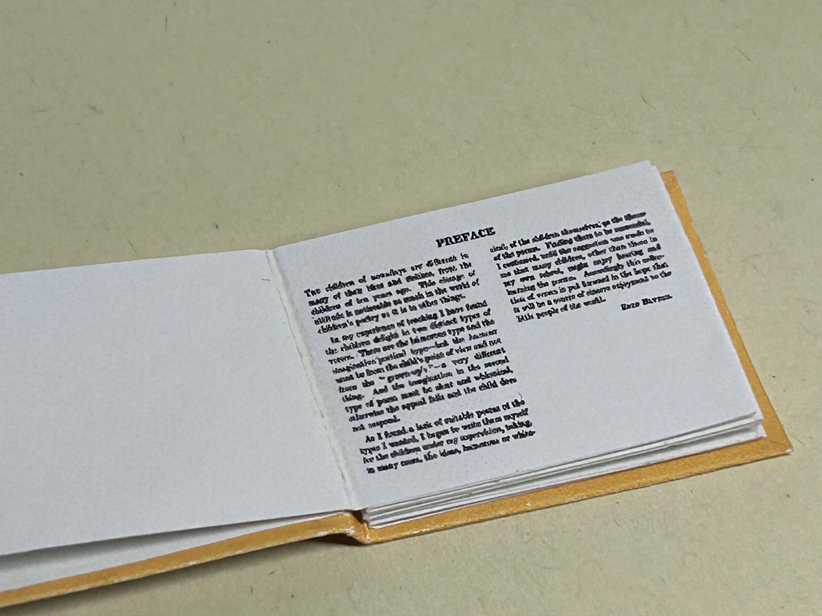 Child Whispers 1:12 scale 2x3mm fully opening books. Text not full books