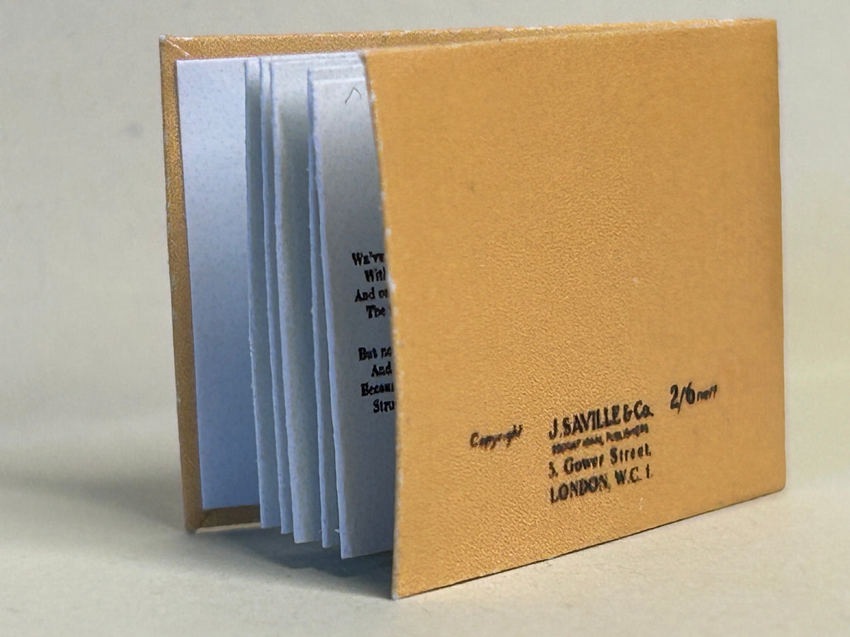 Child Whispers 1:12 scale 2x3mm fully opening books. Text not full books