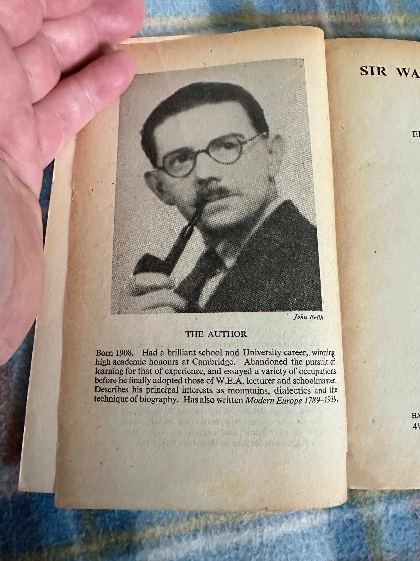 Sir Walter Ralegh biography first edition with author photo and biography details