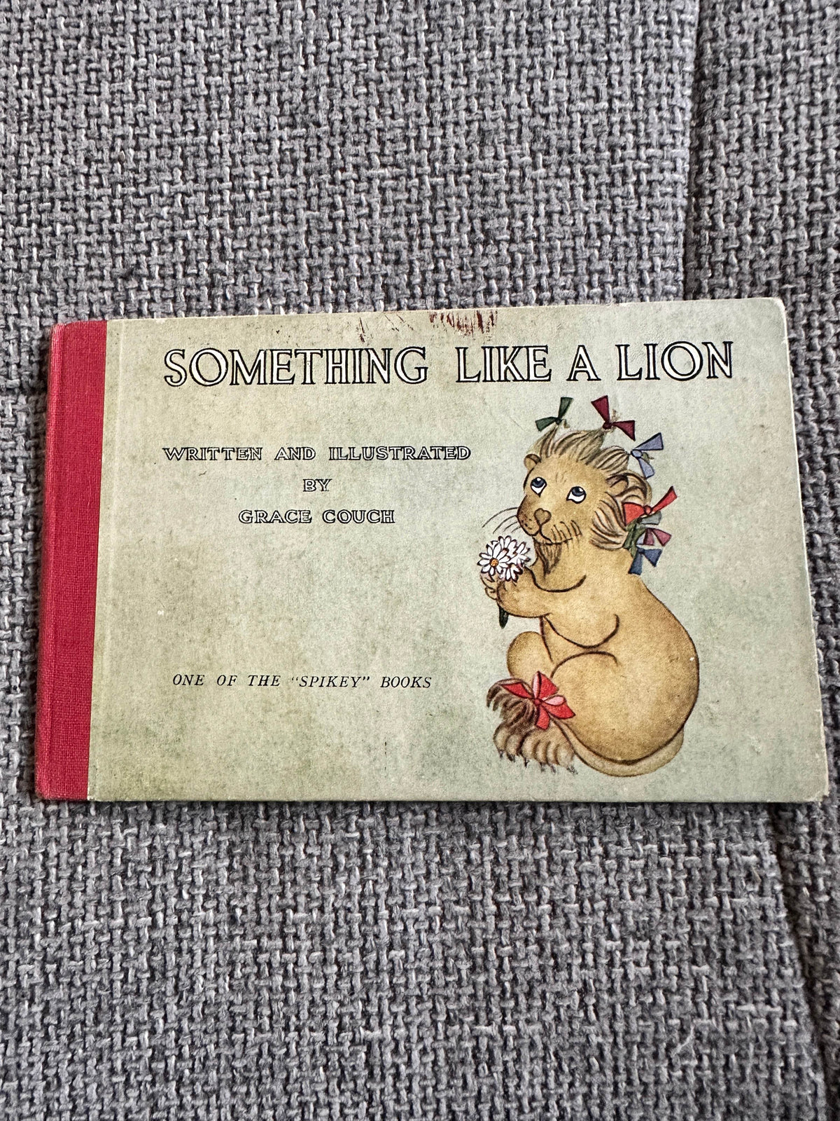 Something Like A Lion vintage children's book by Grace Couch with whimsical illustration and colorful cover