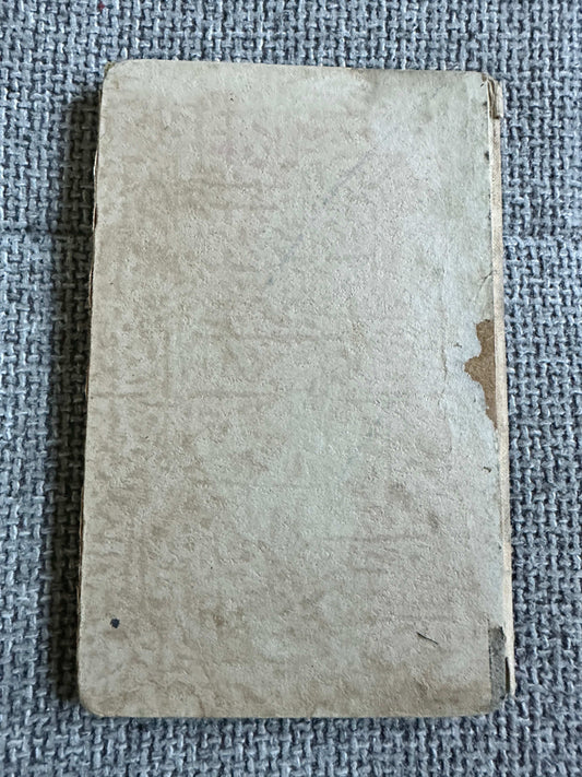 The back cover of The First Day of the Holidays vintage children's book by Honeyburn Books