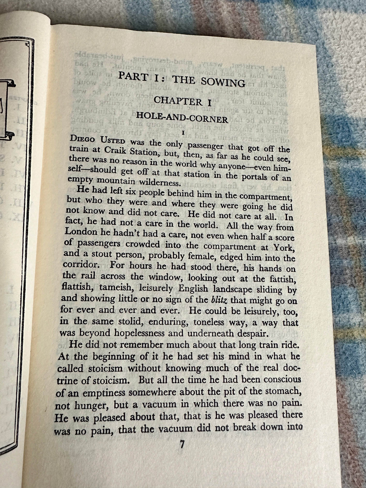 The Spanish Lady Maurice Walsh first edition featuring an opening page of Chapter One with detailed text