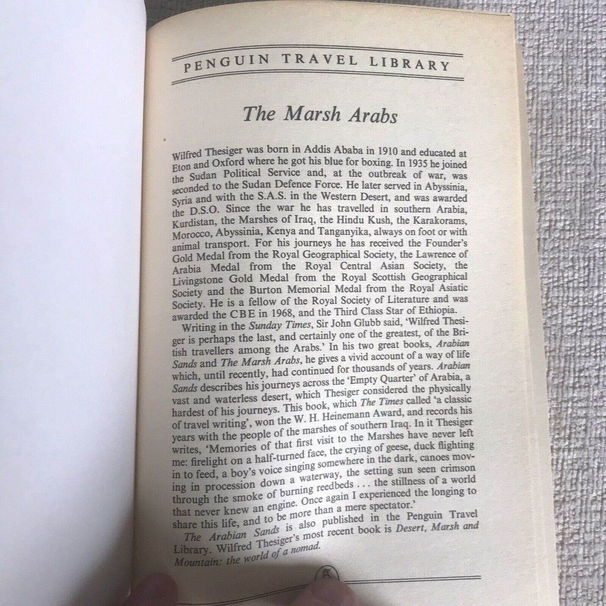 The Marsh Arabs by Wilfred Thesiger (Paperback, 1987) Penguin Publisher - Honeyburn Books (UK)
