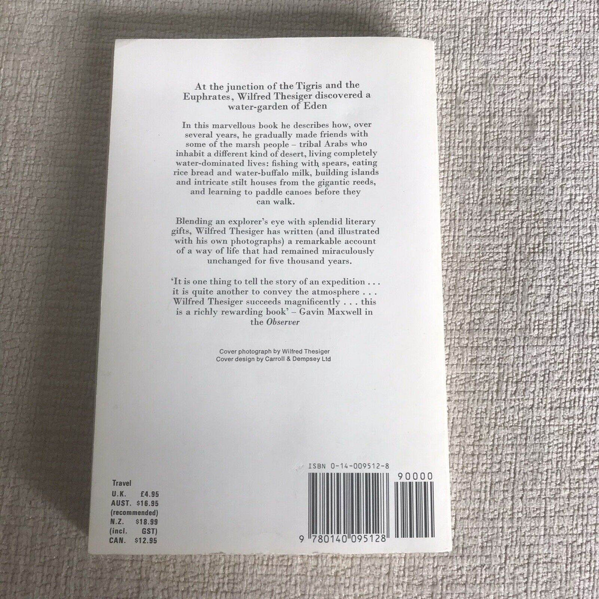 The Marsh Arabs by Wilfred Thesiger (Paperback, 1987) Penguin Publisher - Honeyburn Books (UK)