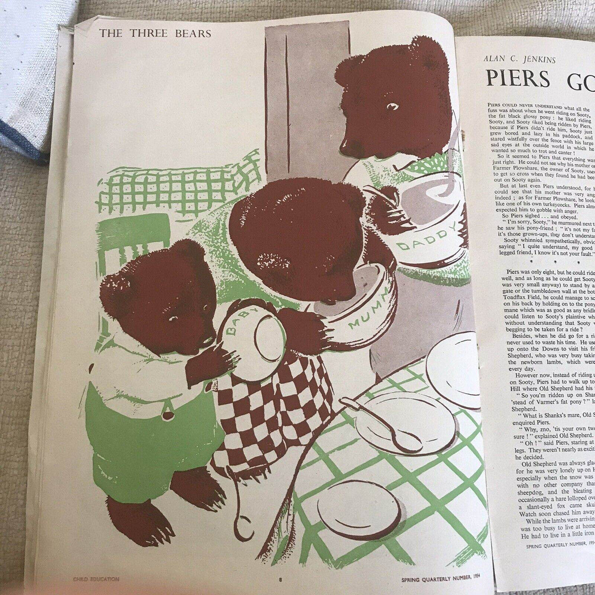 1954 Child Education Spring Quarterly Magazine Covers Torn Pub Evans Brothers - Honeyburn Books (UK)