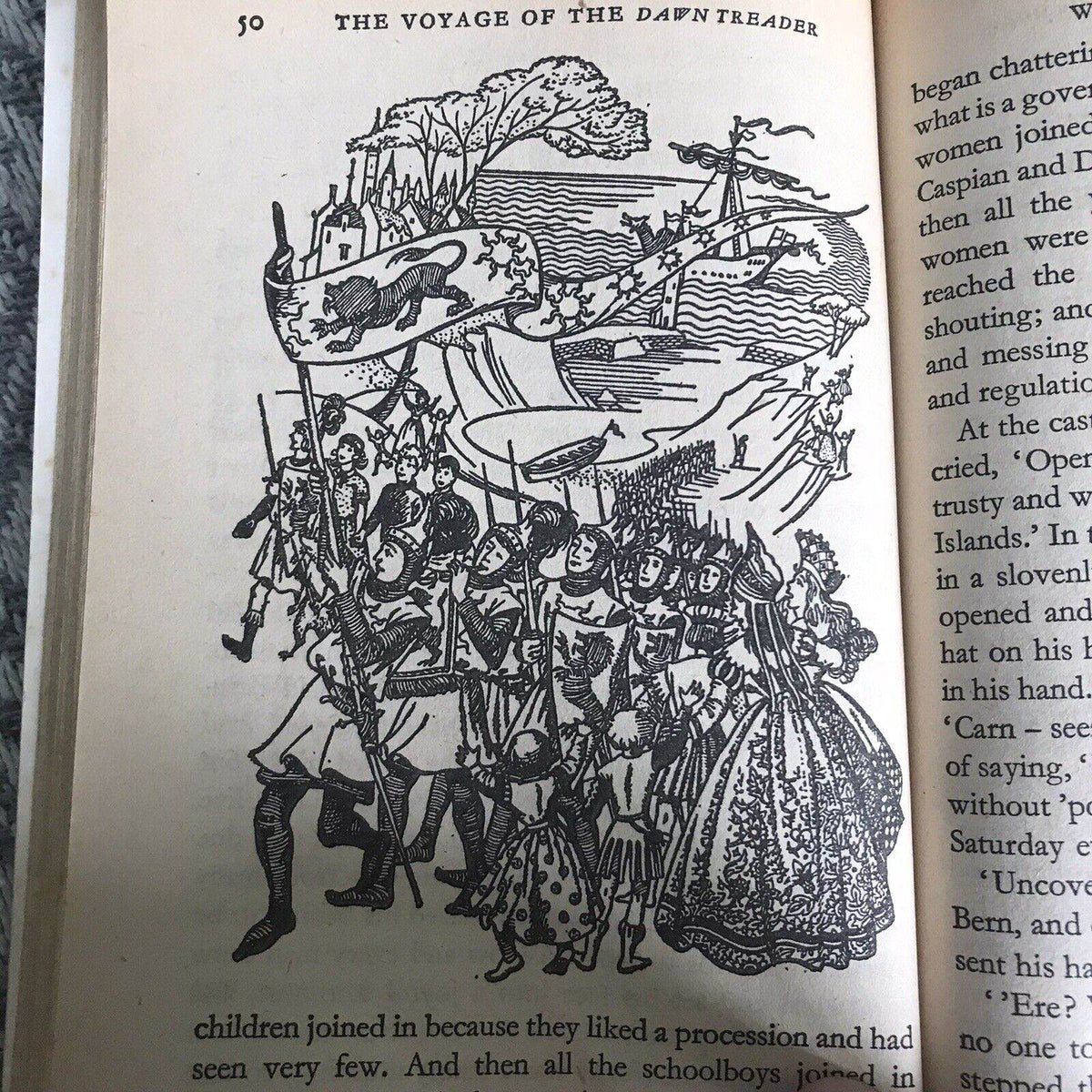 1979 Voyage Of The Dawn Treader - CS Lewis (Pauline Baynes Illustrations) Puffin Edition - Honeyburn Books (UK)