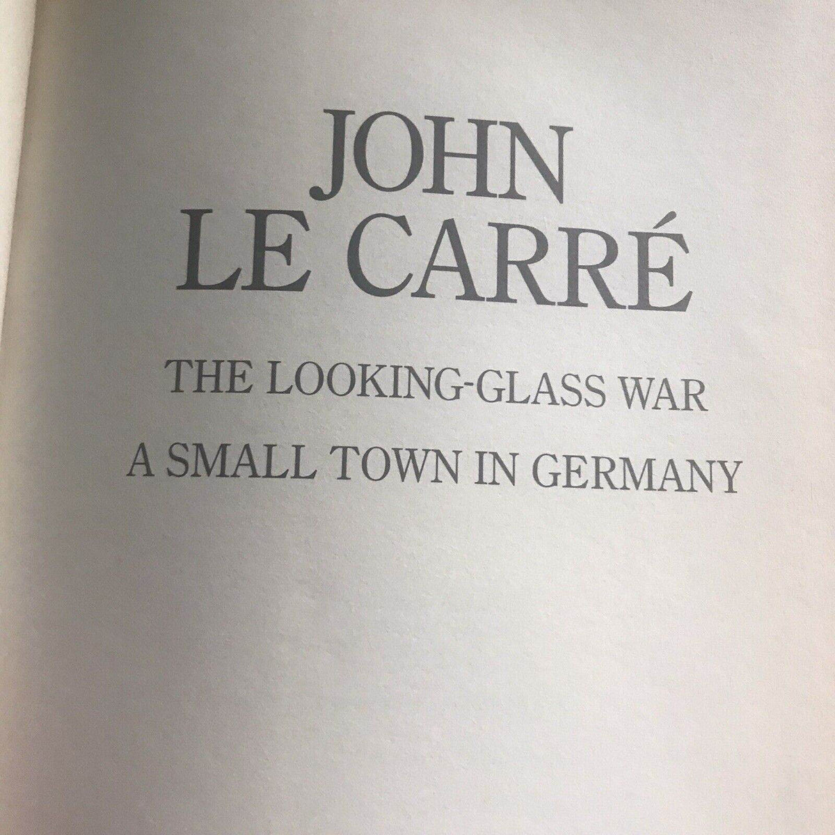 1987*1st*The Looking Glass War / A Small Town In Germany, JOHN LE CARRE,(Smiths) - Honeyburn Books (UK)