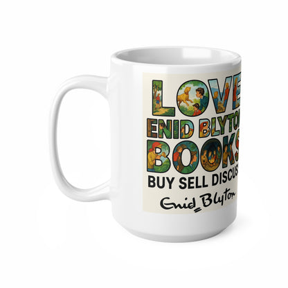 Enid Blyton Books Mug — "Love Enid Blyton Books" Ceramic Coffee Cup (11oz & 15oz) - Honeyburn Books (UK)