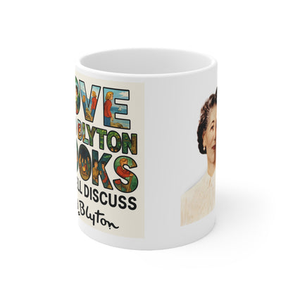 Enid Blyton Books Mug — "Love Enid Blyton Books" Ceramic Coffee Cup (11oz & 15oz) - Honeyburn Books (UK)