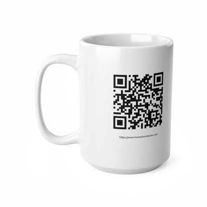 Honeyburn Books QRcode Ceramic Coffee Cups, 11oz, 15oz