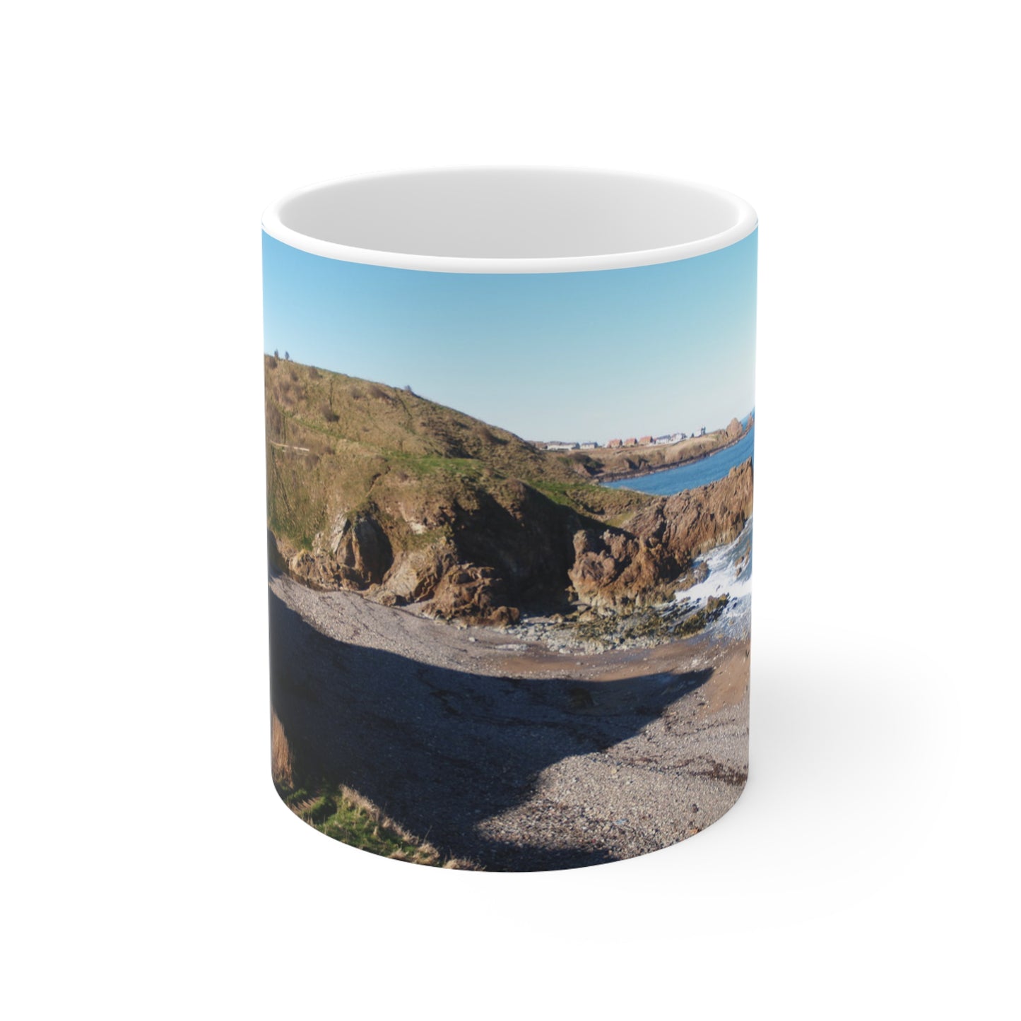 Coldingham Milldown Beach Ceramic Coffee Cups, 11oz, 15oz