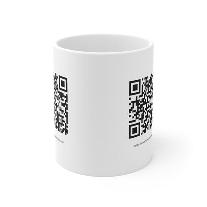 Honeyburn Books QRcode Ceramic Coffee Cups, 11oz, 15oz