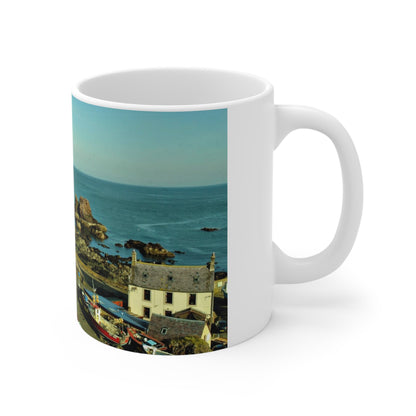 St.Abbs White Heugh Ceramic Coffee Cups, 11oz, 15oz