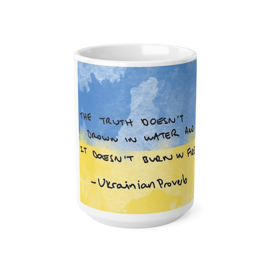 Ukrainian Proberb Ceramic Coffee Cups, 11oz, 15oz