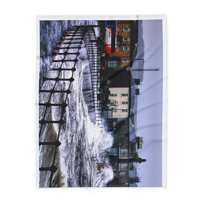 Rough seas Arctic Fleece Blanket