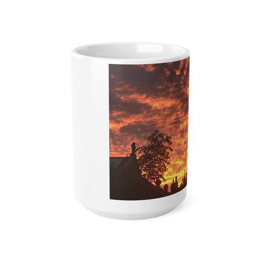 Fire In The Sky Ceramic Coffee Cups, 11oz, 15oz