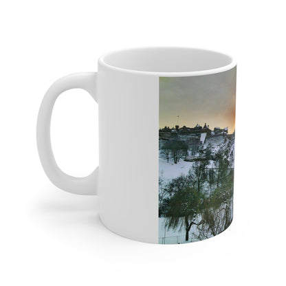 Edinburgh Castle in the snow Ceramic Coffee Cups, 11oz, 15oz