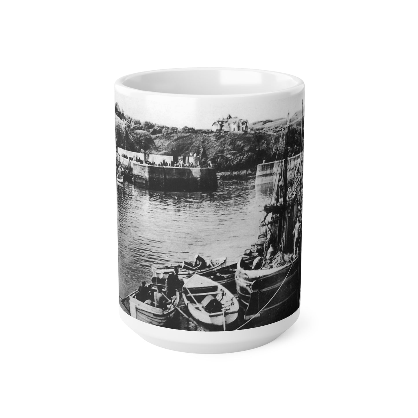 St.Abbs Harbour Old Picture Ceramic Coffee Cups, 11oz, 15oz