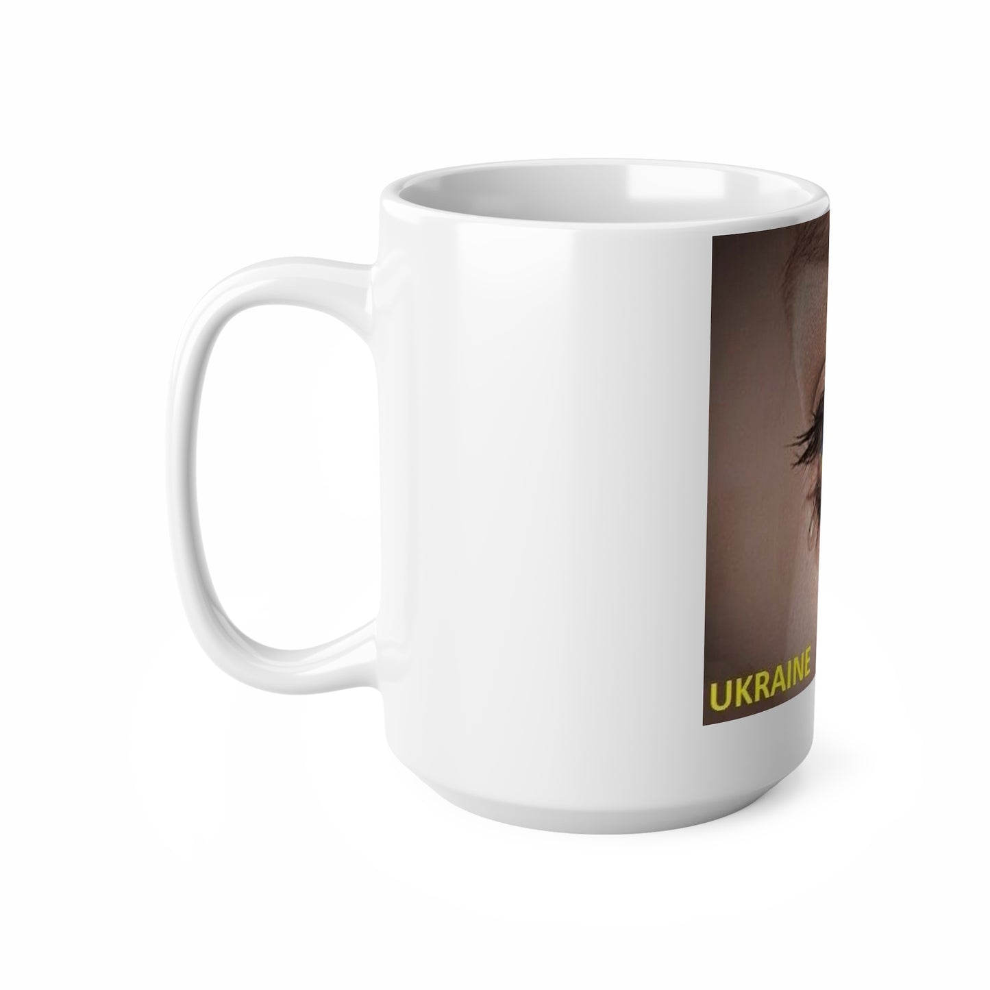 Ukraine flag in eye Ceramic Coffee Cups, 11oz, 15oz