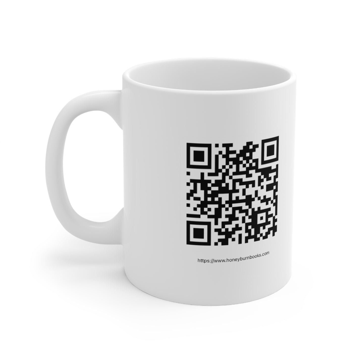 Honeyburn Books QRcode Ceramic Coffee Cups, 11oz, 15oz