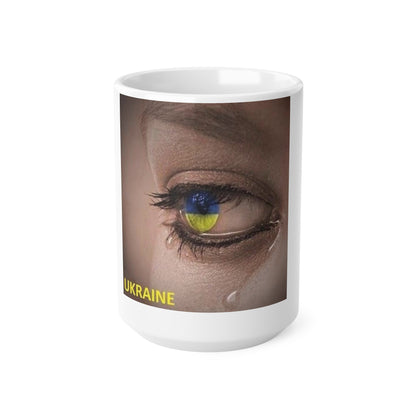 Ukraine flag in eye Ceramic Coffee Cups, 11oz, 15oz