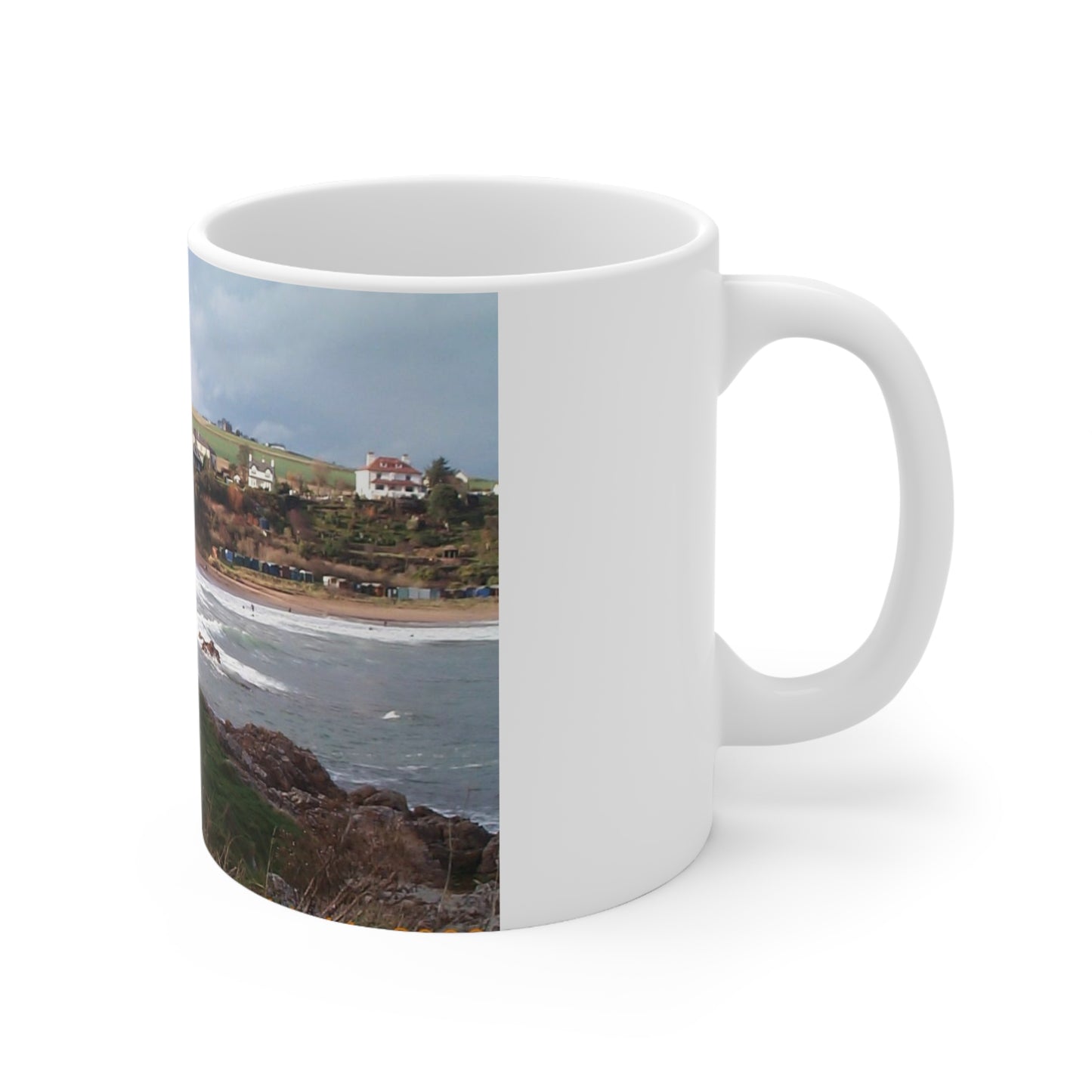 Coldingham Beach 2 Ceramic Coffee Cups, 11oz, 15oz