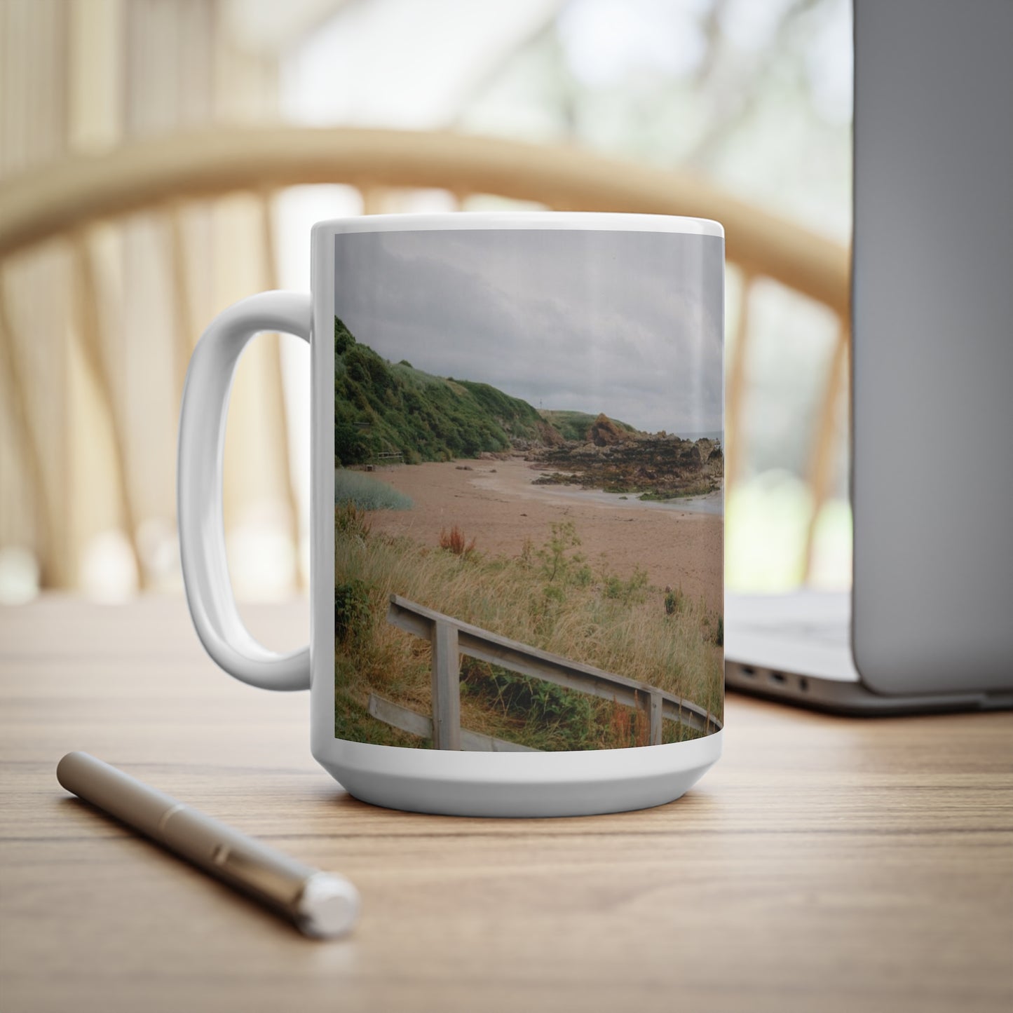 Coldingham Beach Ceramic Coffee Cups, 11oz, 15oz