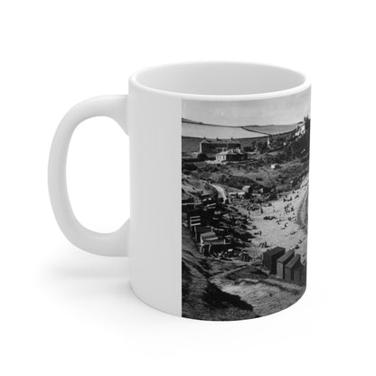 Coldingham Beach Old Photo Ceramic Coffee Cups, 11oz, 15oz