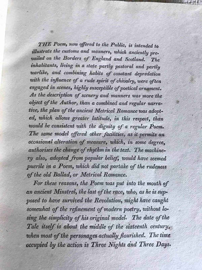 1812 The Lay Of The Last Minstrel by Walter Scott - Ballantyne & Co Edition - Honeyburn Books (UK)