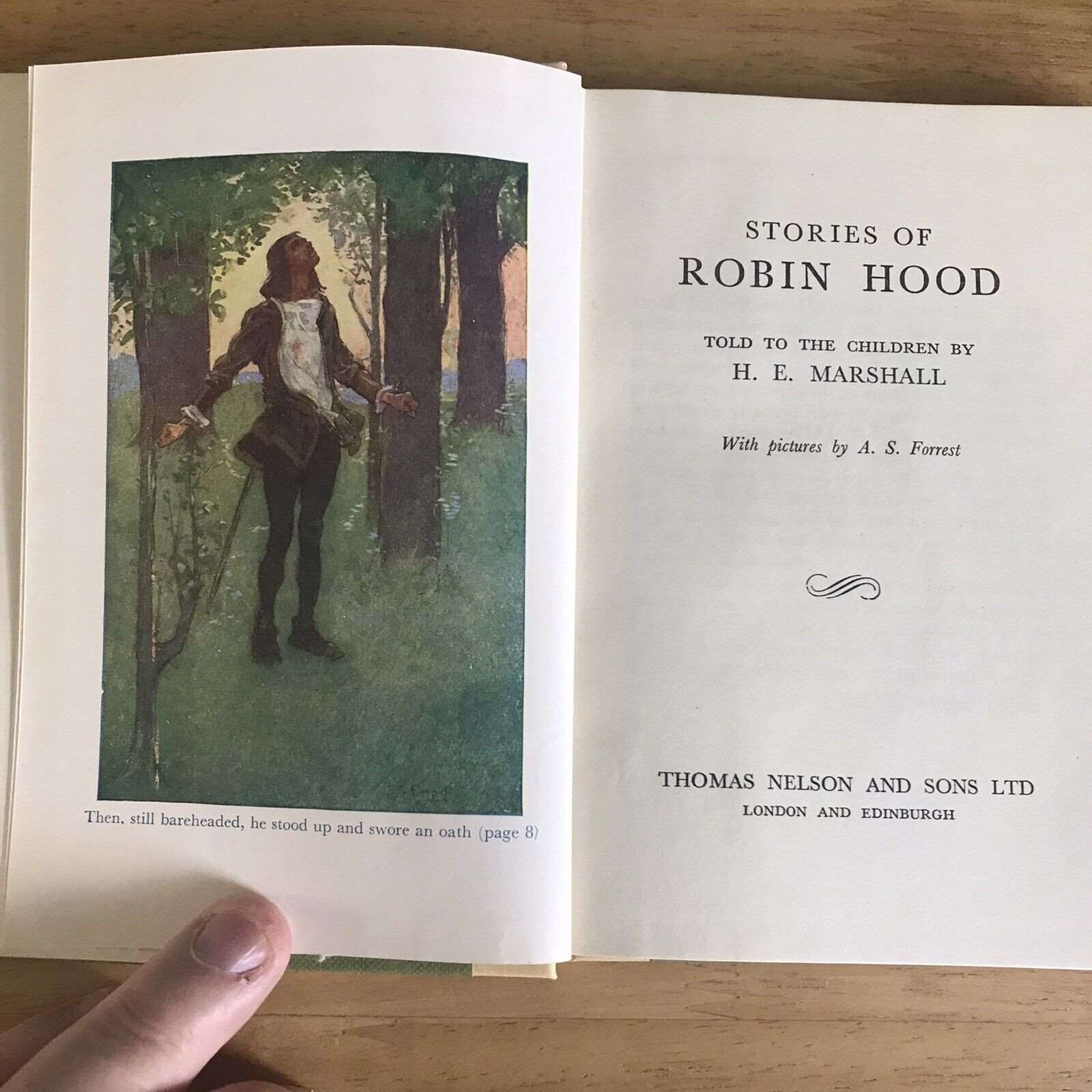 1905 Stories Of Robin Hood - H.E. Marshall (A.S. Forrest Illust) Nelson publishe Honeyburn Books (UK)