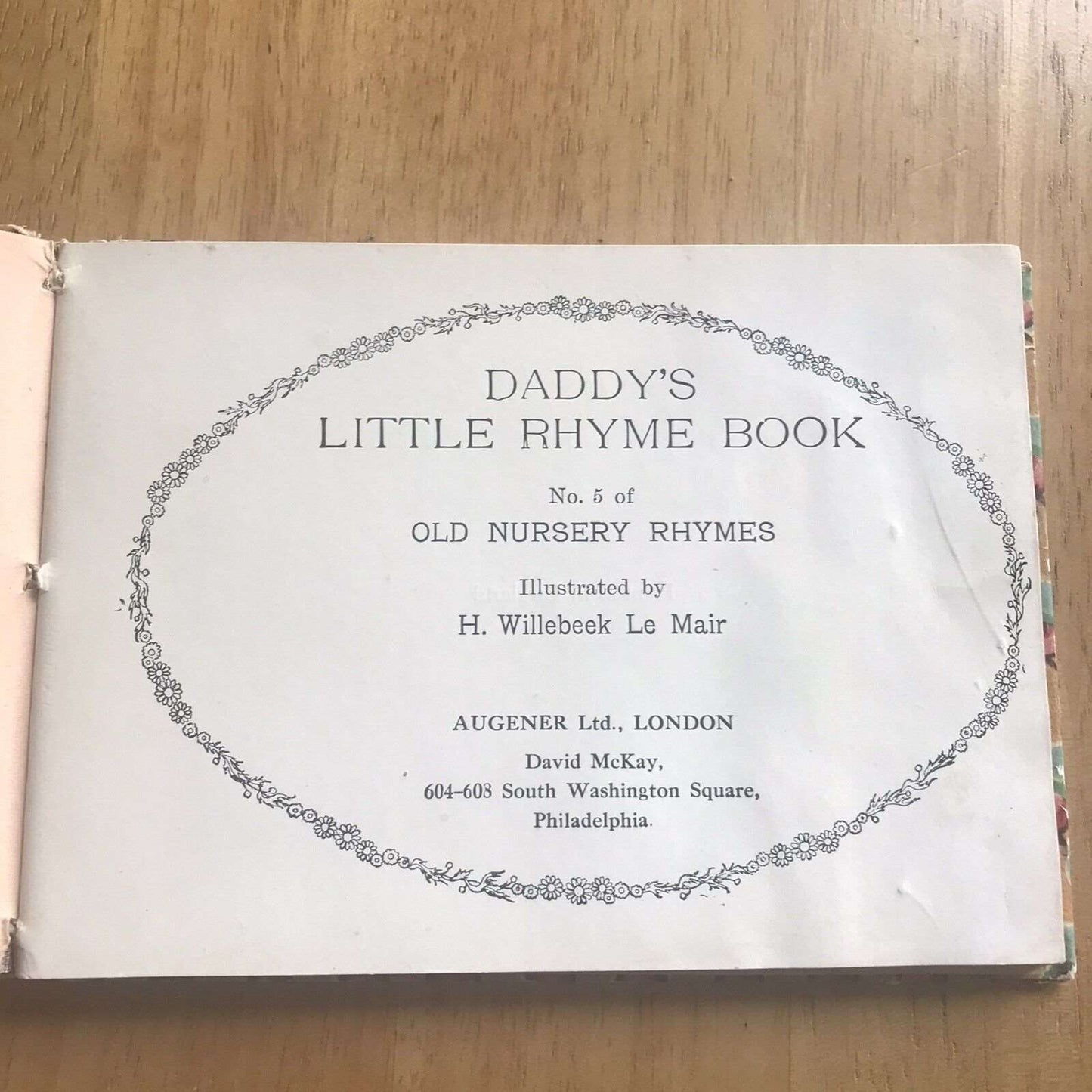 1913 Daddy’s Little Rhyme Book - Henrietta Willebeek Le Mair(Augener Ltd) Honeyburn Books (UK)