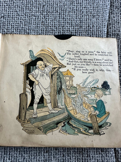 1917 Happy Go Lucky Bubble Book for sale featuring colorful illustrations of fairies and children in a whimsical scene